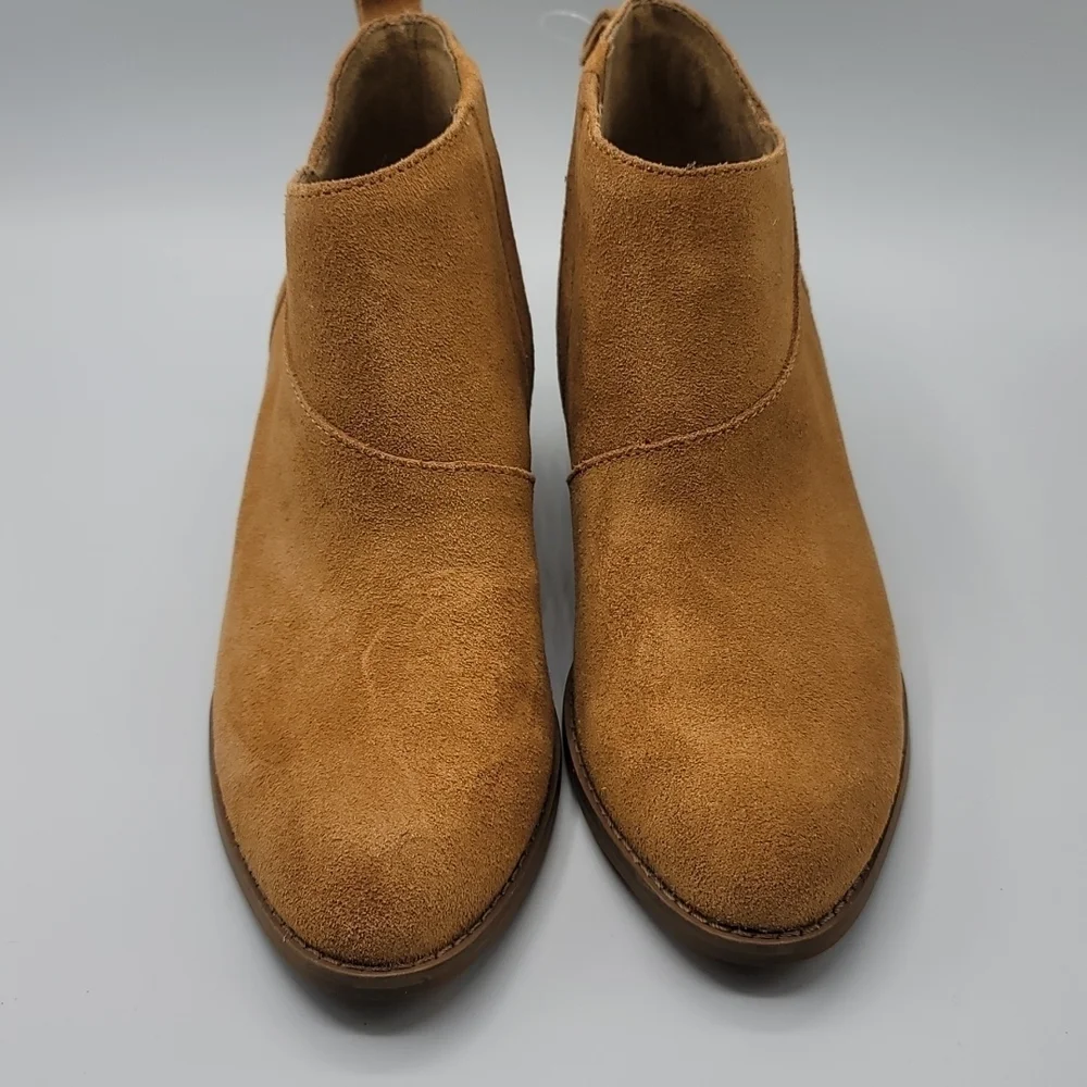 Toms Leilani Carmel brown suede bootie size 7.5